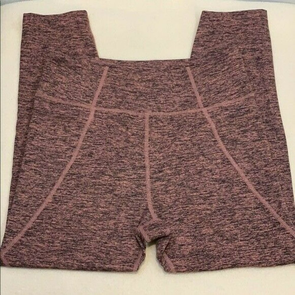 Mid-Rise Athletic/Workout Leggings, Pink and Black, Woman's Size X-Large - Picture 9 of 12